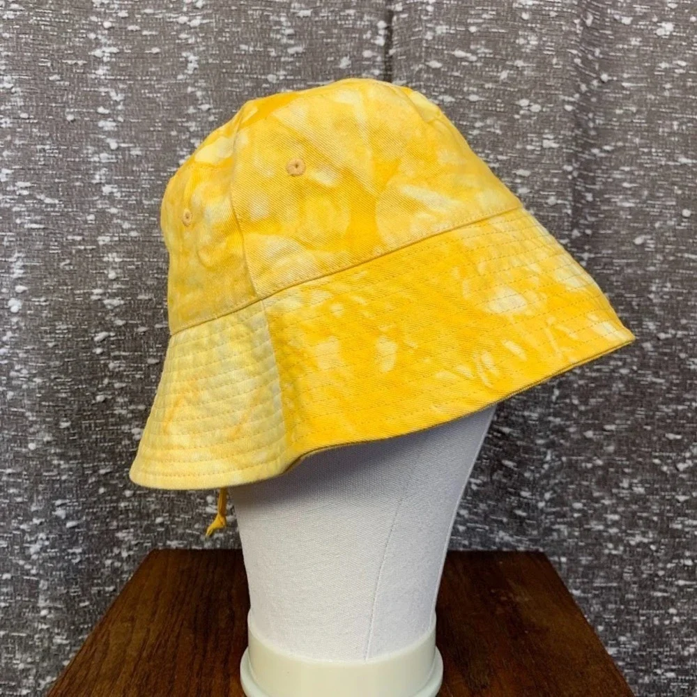Wild Fable Tie-Dye Yellow Bucket Sun Hat Festival Hippie Adult OS